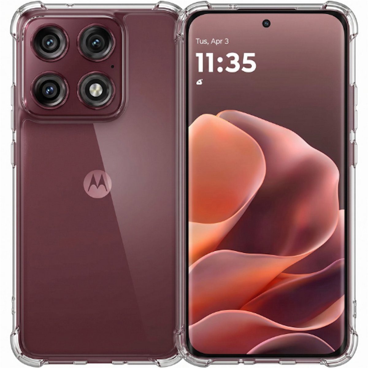 Hoesje geschikt voor Motorola Moto Edge 70 – CrystalClear Back Cover – Schokbestendig – Transparant