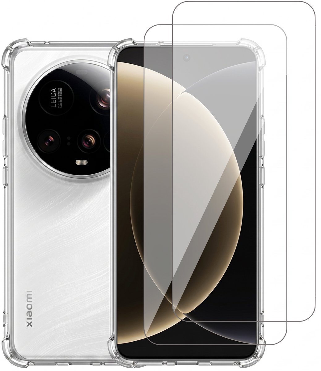 Hoesje geschikt voor Xiaomi 15 Pro / 15 Ultra – CrystalClear Back Cover – Schokbestendig – 2 Stuks Screenprotector Glas