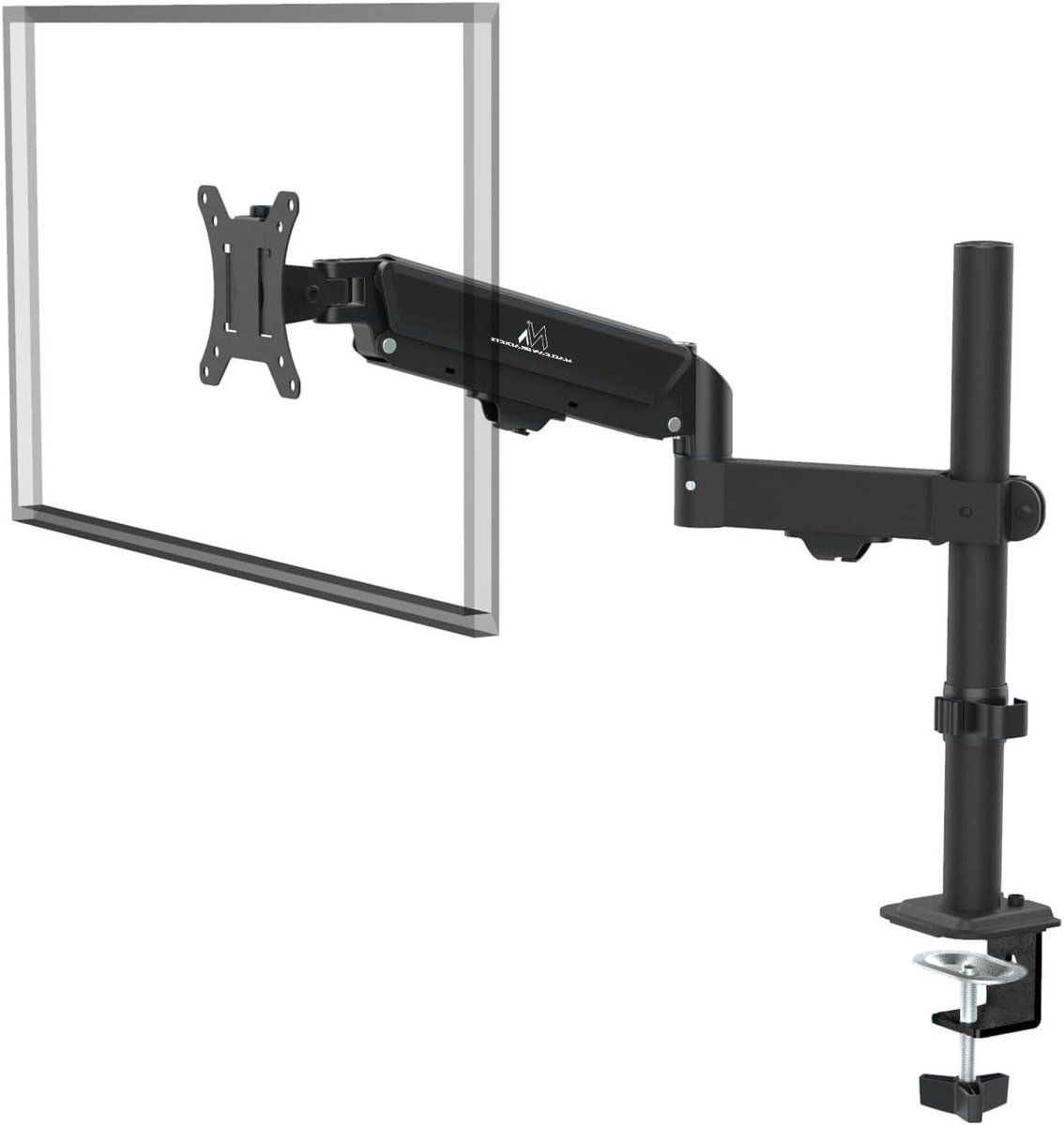 Monitor Arm - Monitorstandaard Bureau - Ergonomische Werkplek - Gasveer In Hoogte Verstelbaar - 17-32 inch - Zwart
