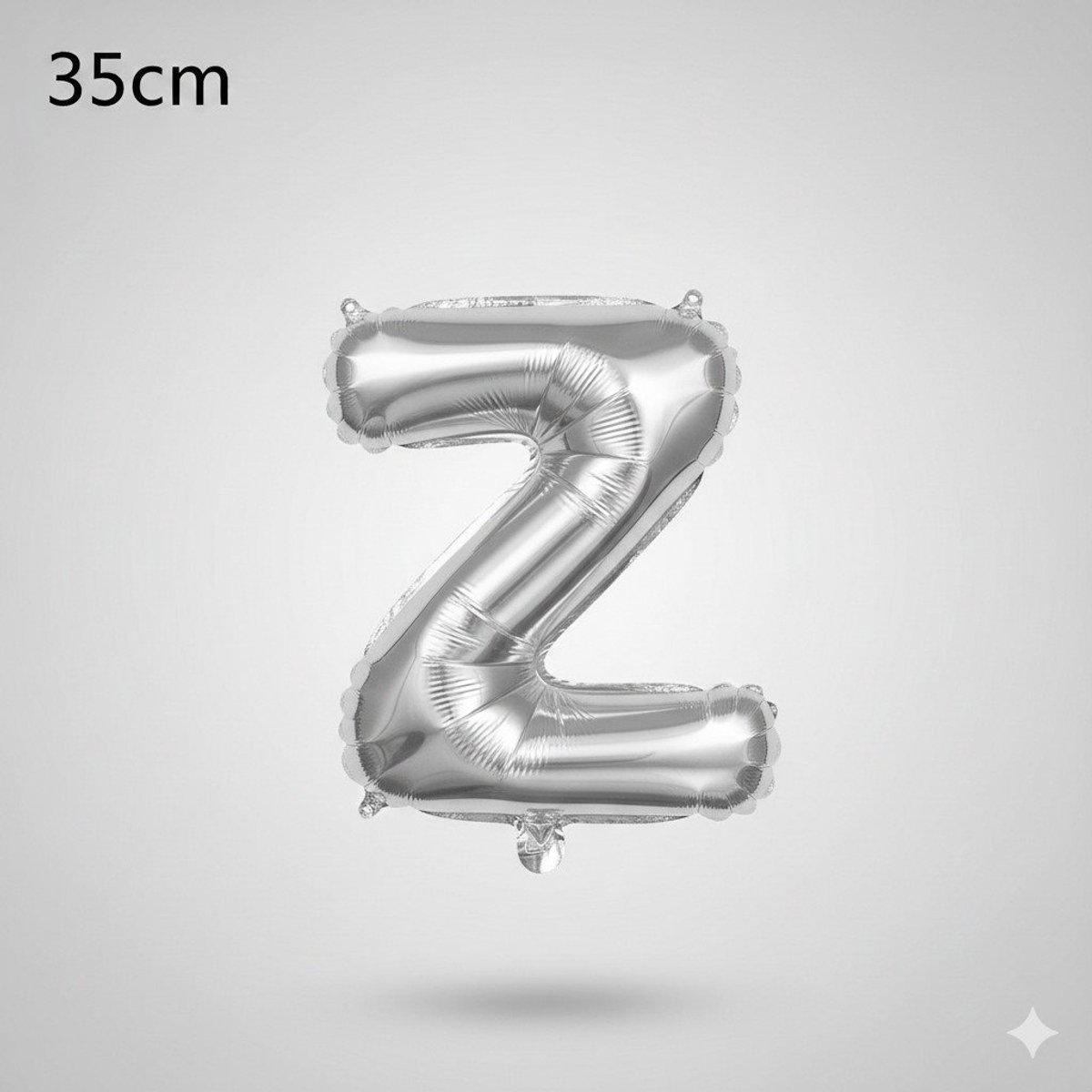 Folieballon letter Z zilver - 35cm