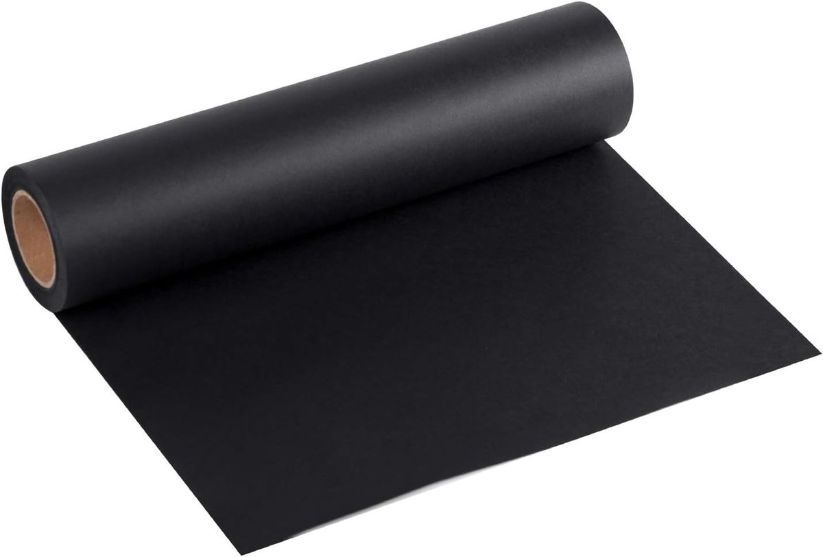 Zwarte Kraftpapierrol 38,1 cm x 30 m - Gerecycled Handwerk en Geschenkverpakking