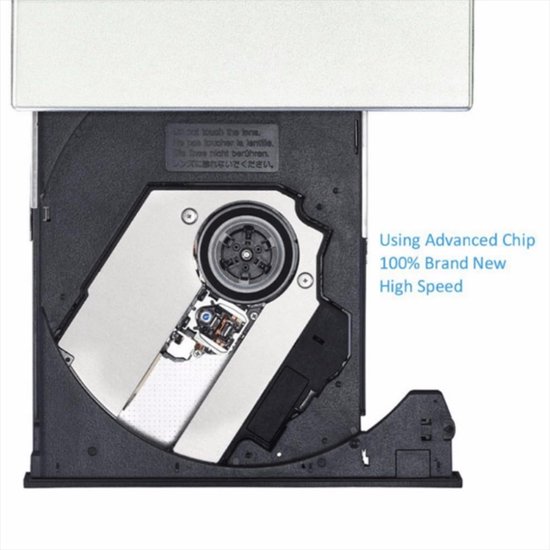 Externe DVD Speler - CD Brander - Bestanden Archiveren - Plug and Play - Draagbaar - Zwart — afbeelding 4