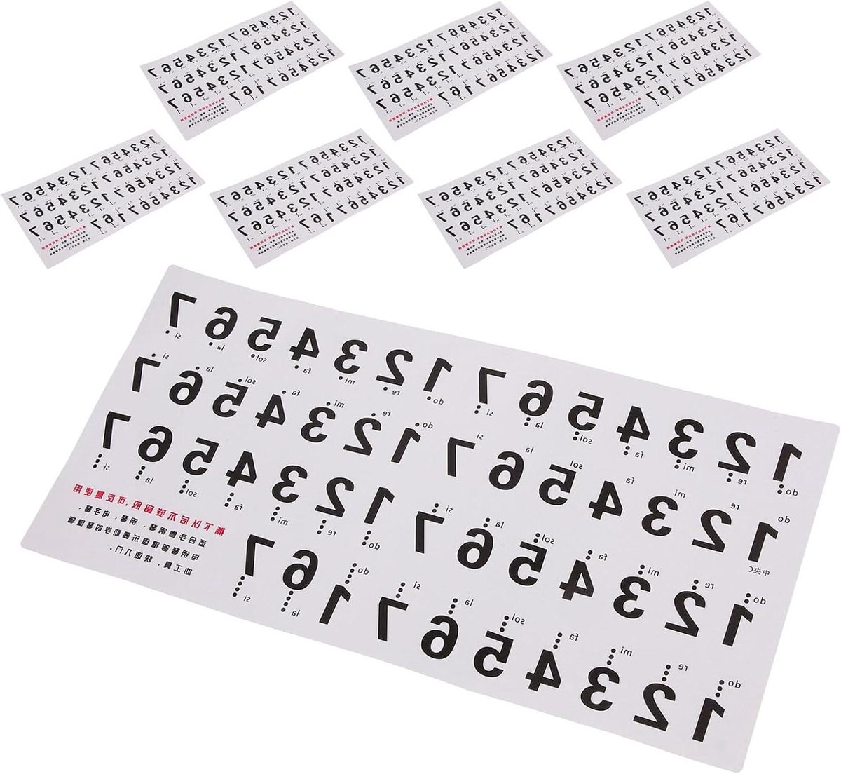 Pianotoetsen Stickers - Notenlabels Toetsenbord - Muziek Leren - Verwijderbaar Zonder Sporen - 2.30X1.40CM - Multicolor