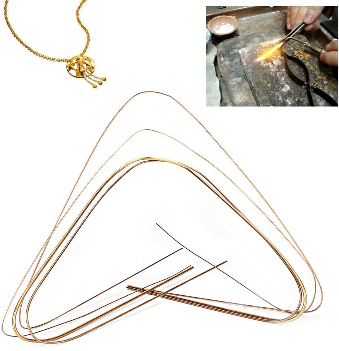 4 stuks zilver soldeer, 0.5mm, 0.7mm, 1.0mm, 1.5mm goud zilver koper soldeer staven zilver lassen draad lasstaven lage temperatuur metalen lasstaven sieraden