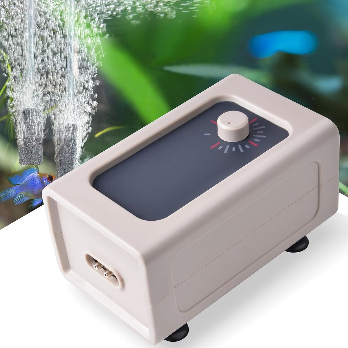 Krachtige luchtpomp voor aquaria, 5 W/7 W, met twee uitlaten, whisper-luchtpomp voor aquaria, met complete accessoires