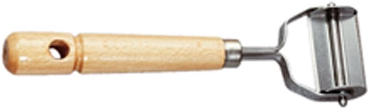 RVS Koekjesvorm - Bakvorm Metaal - Koekjes Bakken - Handvat Beukenhout - 4x4 cm - Zilver