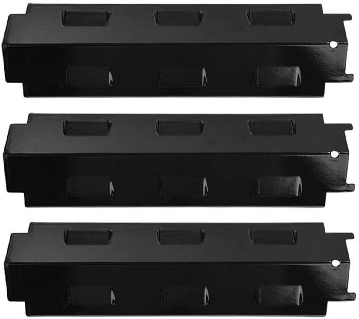 98531 (3 stuks) hitteschild van porselein, verwarmingsplaat, warmtetent, branderdeksel en flavorizer bar, reserveonderdelen voor Char-Broil, Thermos, Master Forge, Savor Pro en andere