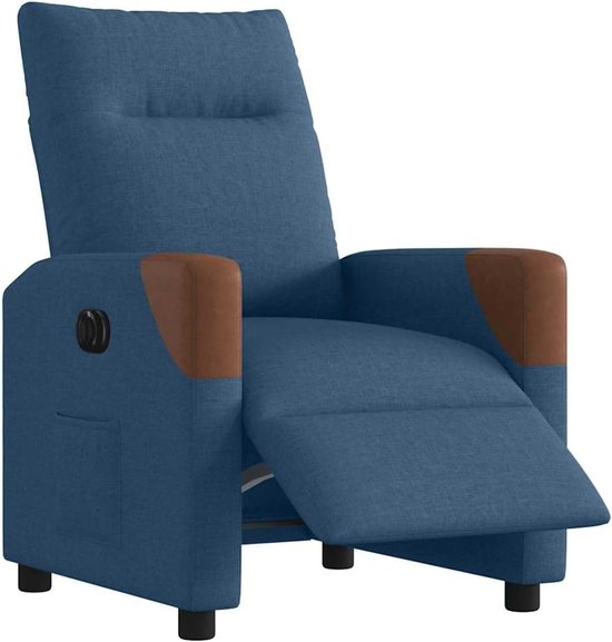 Fauteuil elektrisch verstelbaar - Stoel relaxen - Ontspannen thuis - Automatisch verstelbaar - 1 stuk - Blauw — afbeelding 5