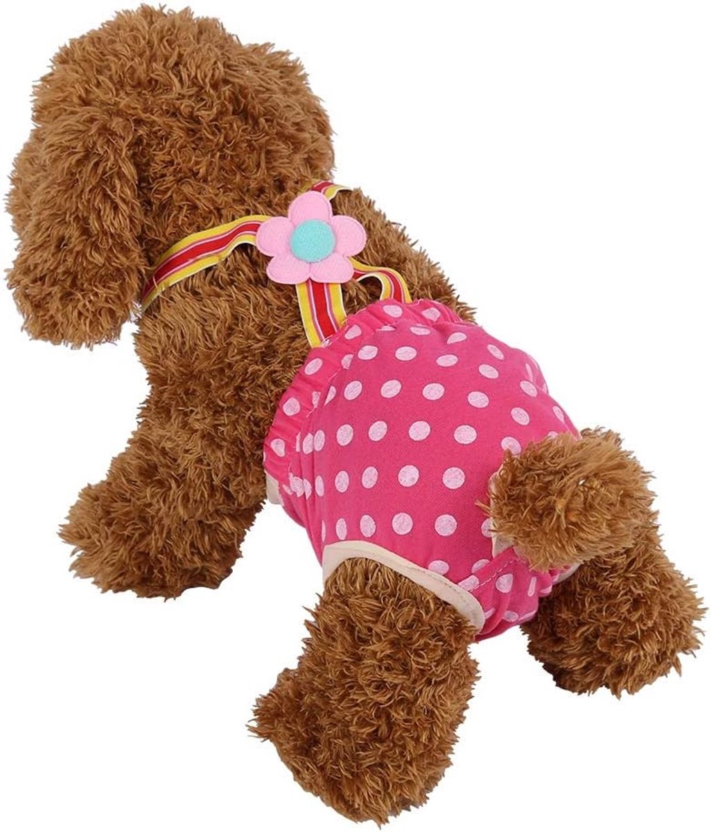 Honden Hygiënebroekjes voor Vrouwelijke Honden, Sanitaire Beschermingsbroek in Rose/Rood, XS Maat, Fysiologische Hondenluier