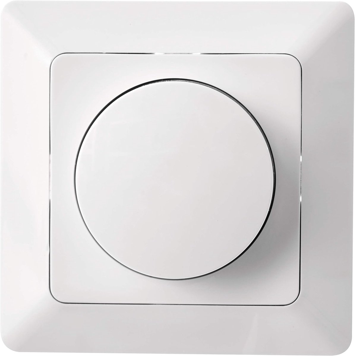 A6003.0 Led-dimmer met draaiknop voor dimbare ledlampen en halogeenlampen, inbouw-draaidimmer/dimschakelaar, 7-110 W/VA, wit