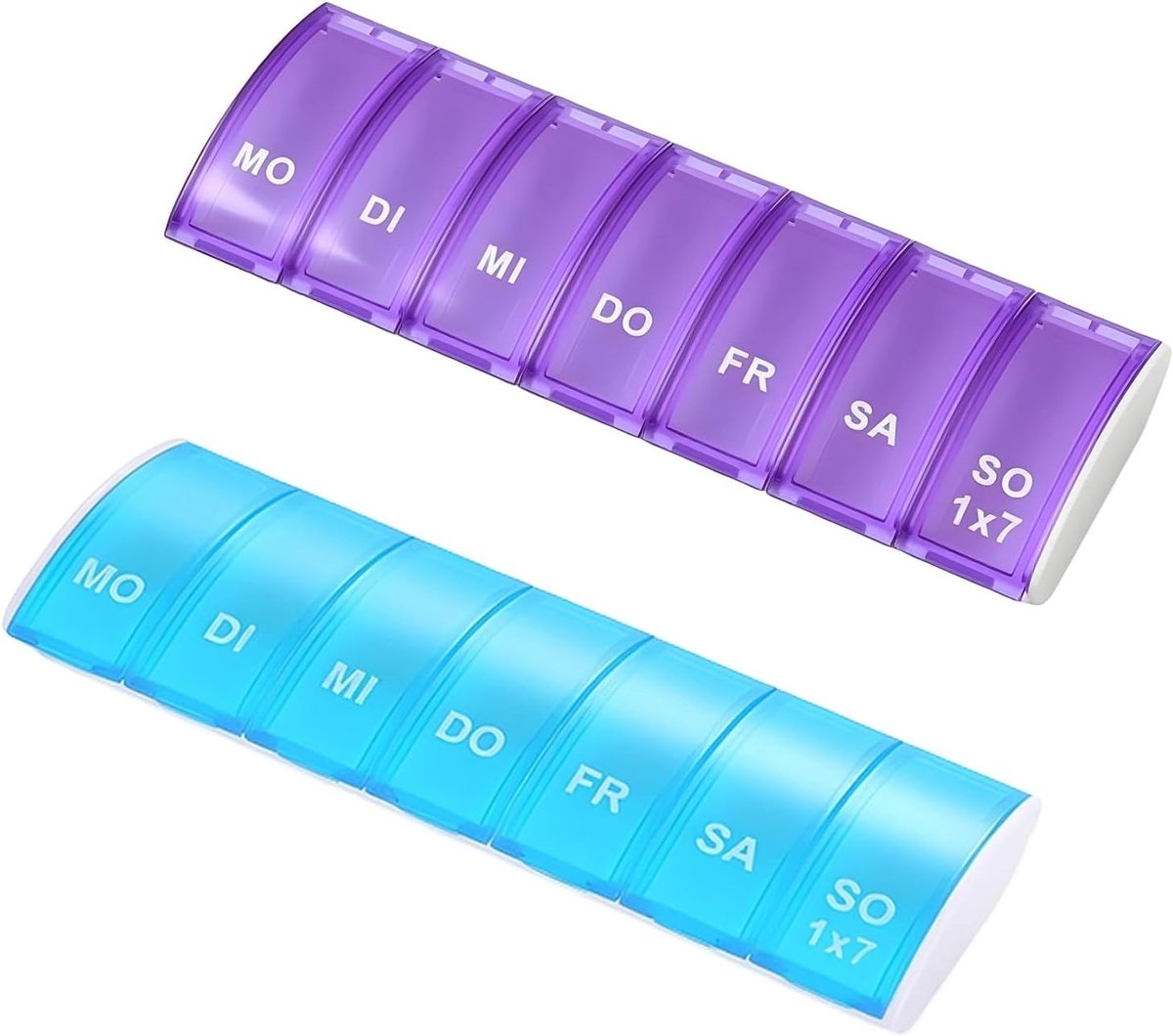 Kleine pillendoos voor 7 dagen, ideaal voor vitamines, medicijnen en supplementen, perfect voor onderweg en op reis
