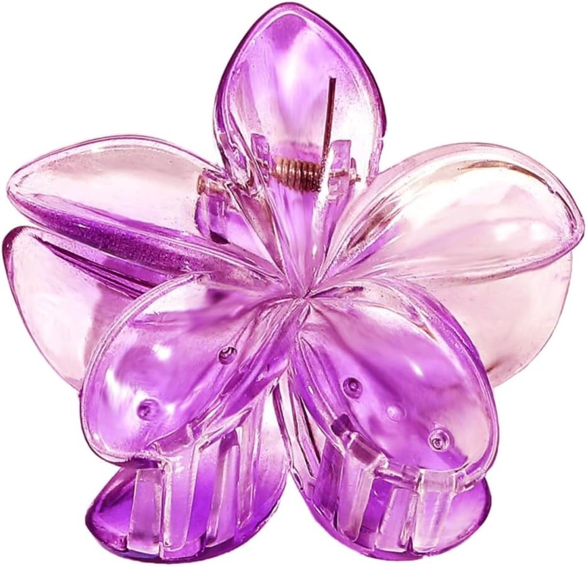 haarclip voor dames, Hawaiian haarklem, kunststof klauw haarspeld antislip, sterke grip, klauwklemmen haarstyling-accessoires voor strand, feest, zwembad, vakantie, A, Lila E