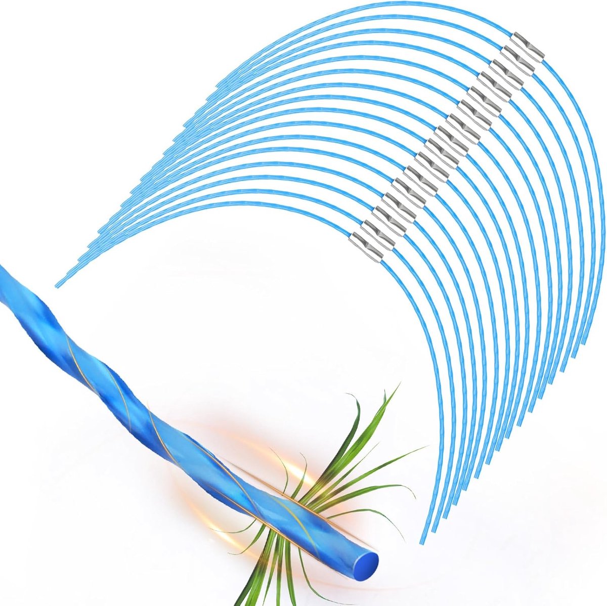 50 stuks F016800182 reservedraden voor maaidraden extra sterke draad voor Bosch elektrische grastrimmer ART 30-36 LI, ART 30 combitrim, Ø 2,4 mm lengte 30 cm extra sterke navulling voor