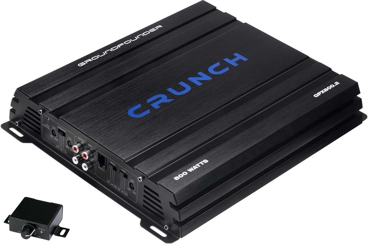SnelShoppen - 800W Versterker - 2-kanaals Power Amplifier met 110W/200W RMS en Bass Remote - Ideaal voor Feest, Auto, Audio Systemen