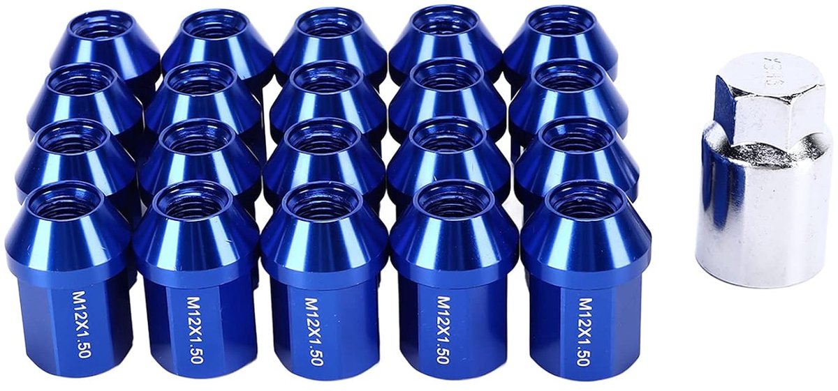 Moeren Closed End M12x1.5 voor Reparatie Vervanging voor Axela 2003-2019(blauw)