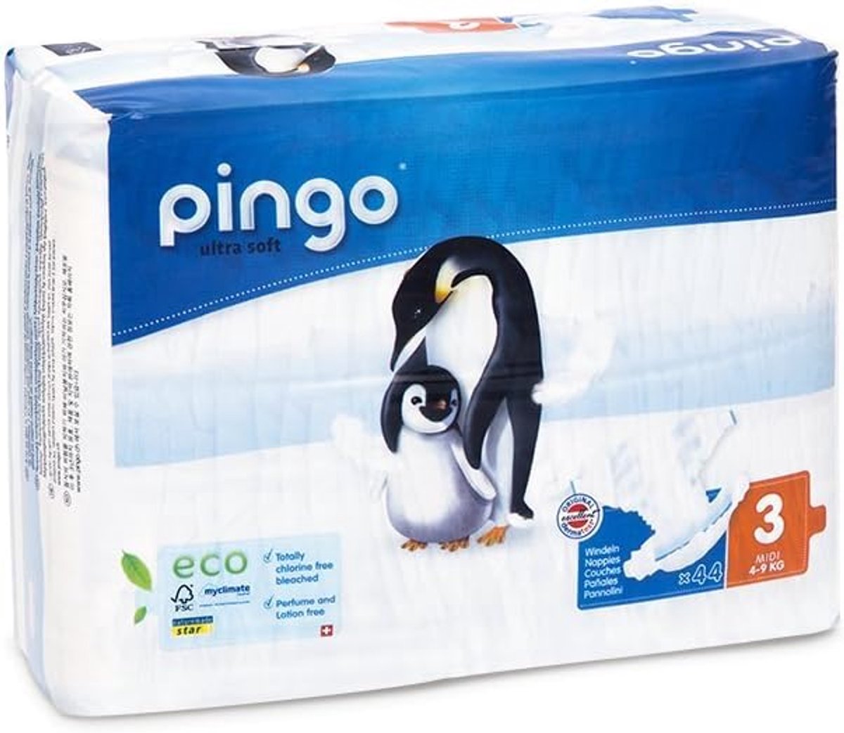 SnelShoppen - Baby Luiers, Maat 3 Midi, 2 Pakketten, 44-9 kg voor Baby's, Hypoallergeen, Parfumvrij, Maximale Absorptie, Milieuvriendelijke Luiers, Ge