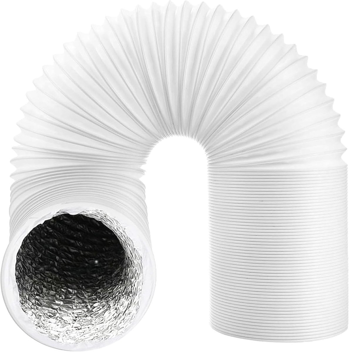 Universele ventilatieslang voor airconditioning, gemaakt van PVC met aluminiumfolie en hitte-isolatie, geschikt voor draagbare airconditioners (125 mm x 3 m)