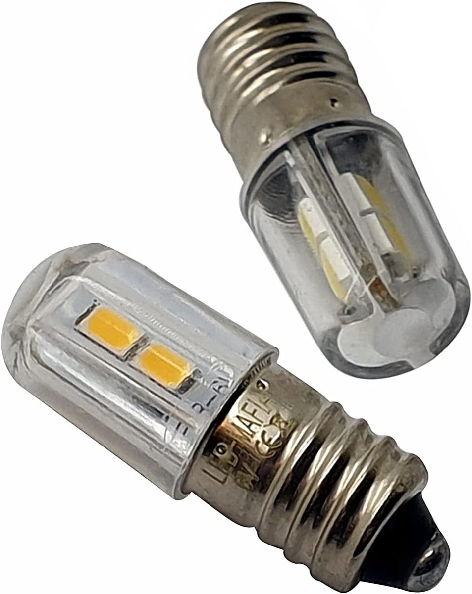 E10 LED 6V - 2 warm witte lampen - schroef fitting - perfect voor kerstdecoratie - ShopVlot