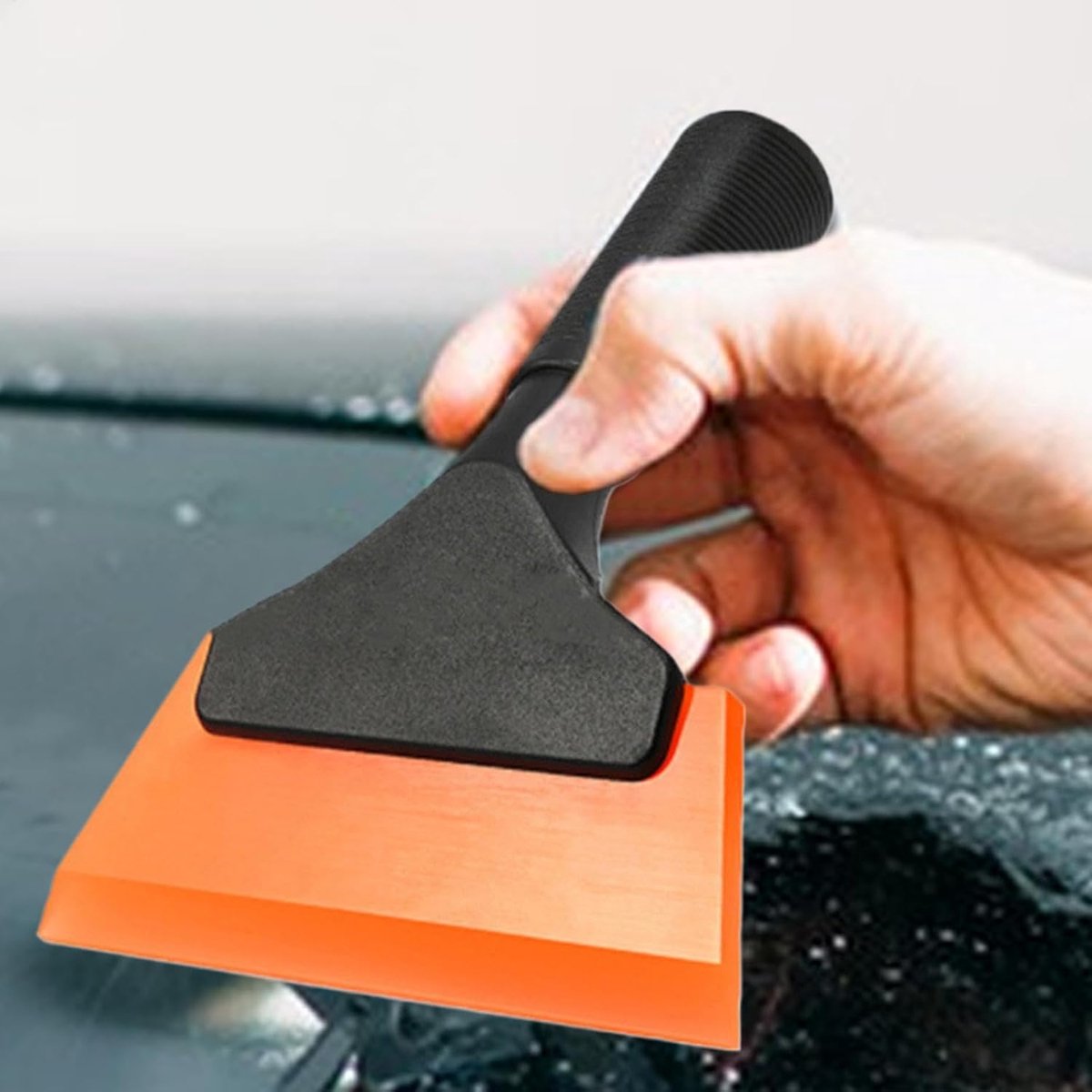 Autofolie Schraper - Raamfolie Tool - Autoruiten Schoonmaken - Krasvrij Ontwerp - 175x125cm - Oranje