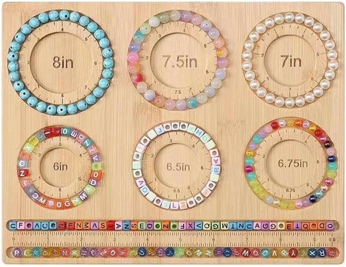 Kralenplanken, houten kralenlade voor het maken van armbanden, kralenplank voor het maken van doe-het-zelf sieraden
