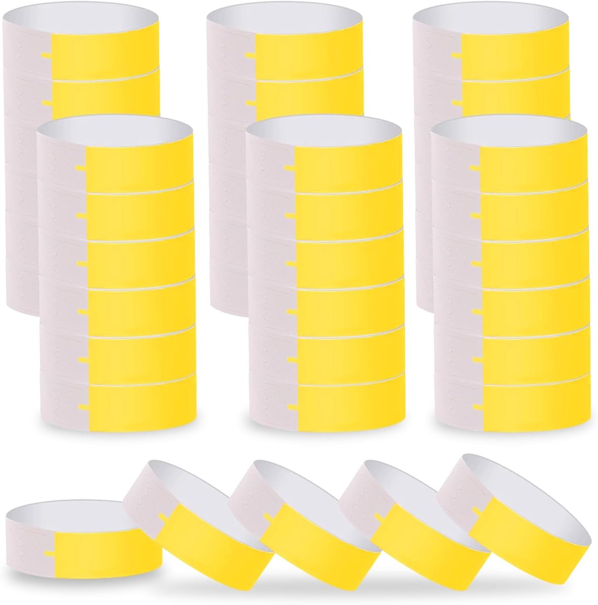700 stuks papieren armbanden, feestarmbanden, waterdicht, gele armbanden voor evenementen, clubs, avonden, muziekfestival