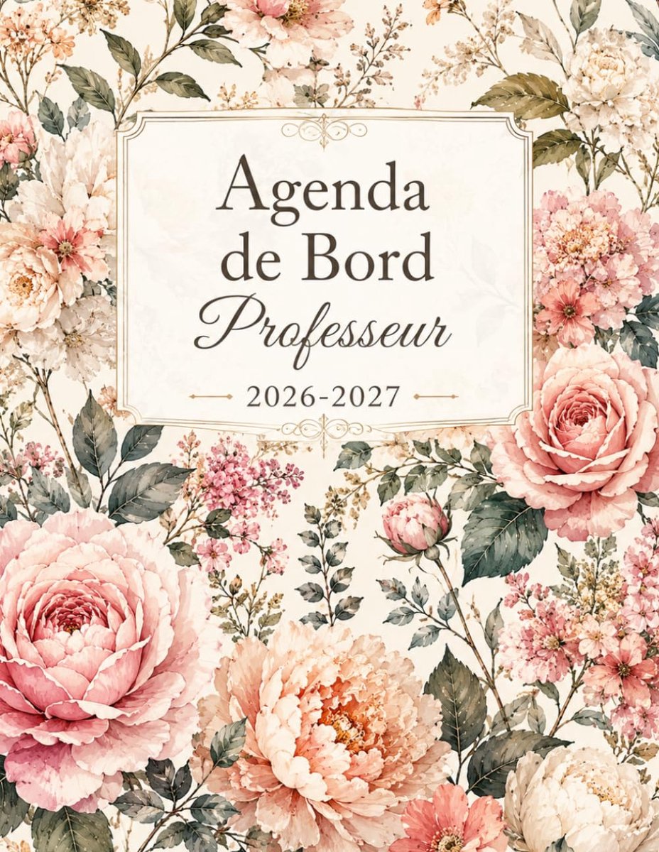 Agenda de Bord Professeur 2026 2027 - A4 formaat - Professioneel ontwerp - Ideaal voor docenten - SnelShoppen