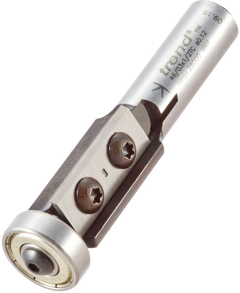 SnelShoppen - Professionele Rota-Tip Trimmer Frees 1/2 Inch Schacht, 19Mm Snijdiameter, 30Mm Snijlengte, Hardmetalen Punt (Tct) voor Houtbewerking en