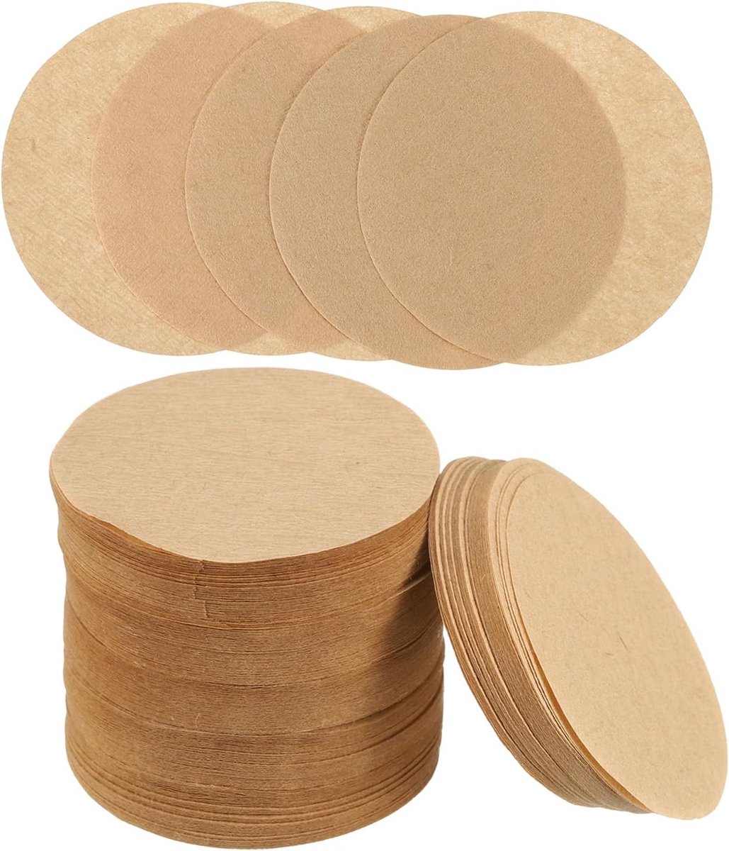 400 stuks 55 cm ronde koffiefilters wegwerp papier percolator koffiefilters van natuurlijke houtvezels geschikt voor koffiefilters drip koffiemaker bruin