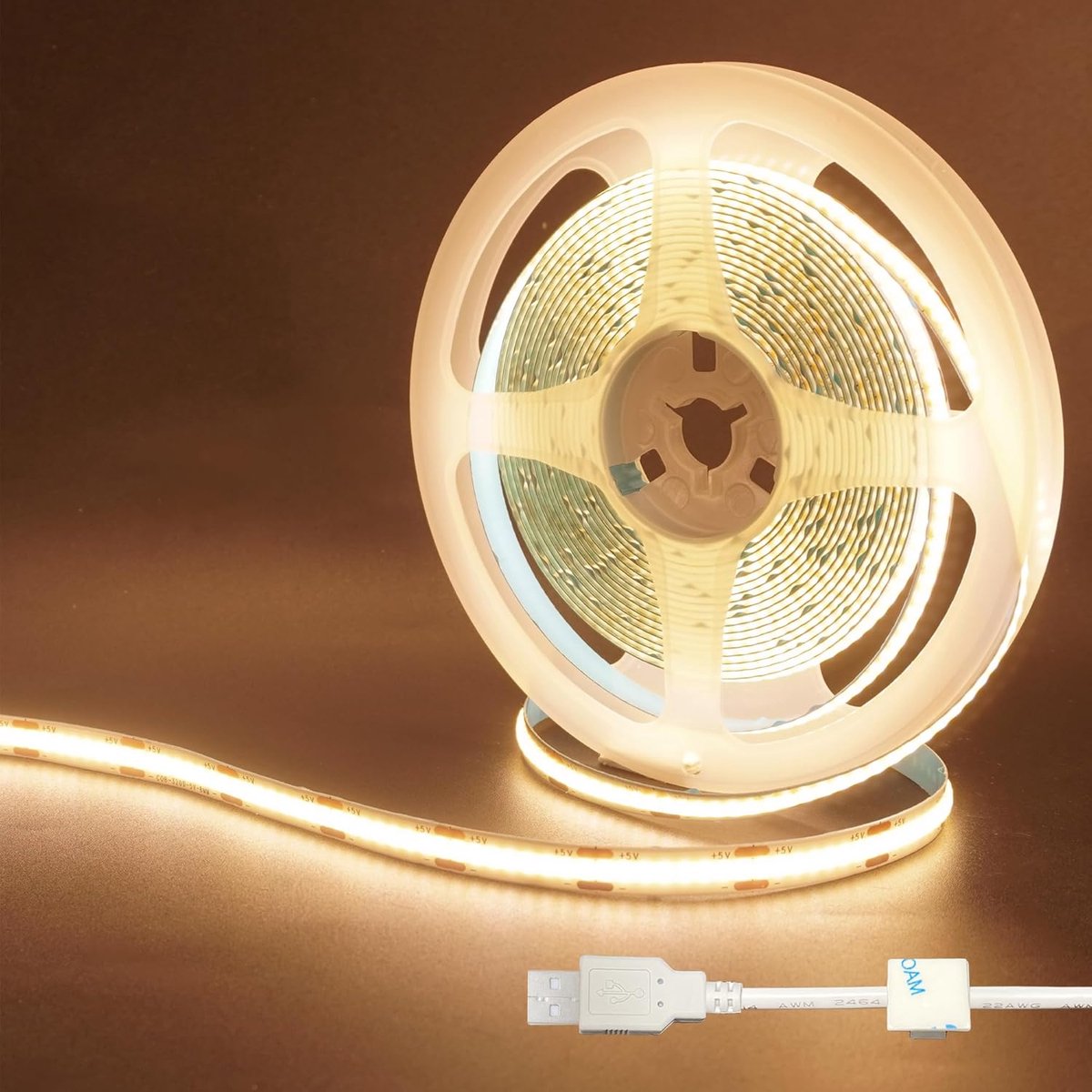 LED Strip Light 3M - Warm Wit 3000K - Flexibel en USB-aansluiting - Voor DIY interieurverlichting - SnelShoppen