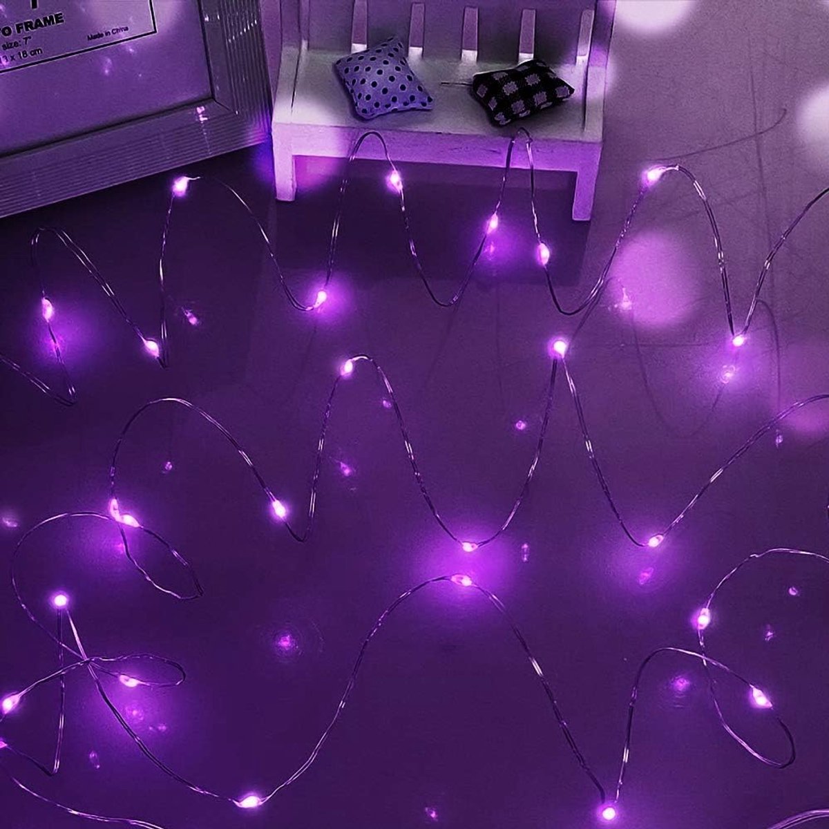 LED lichtsnoer 50 lampjes 5M - micro zilverdraad - veilig en flexibel - ideaal voor decoratie - SnelShoppen