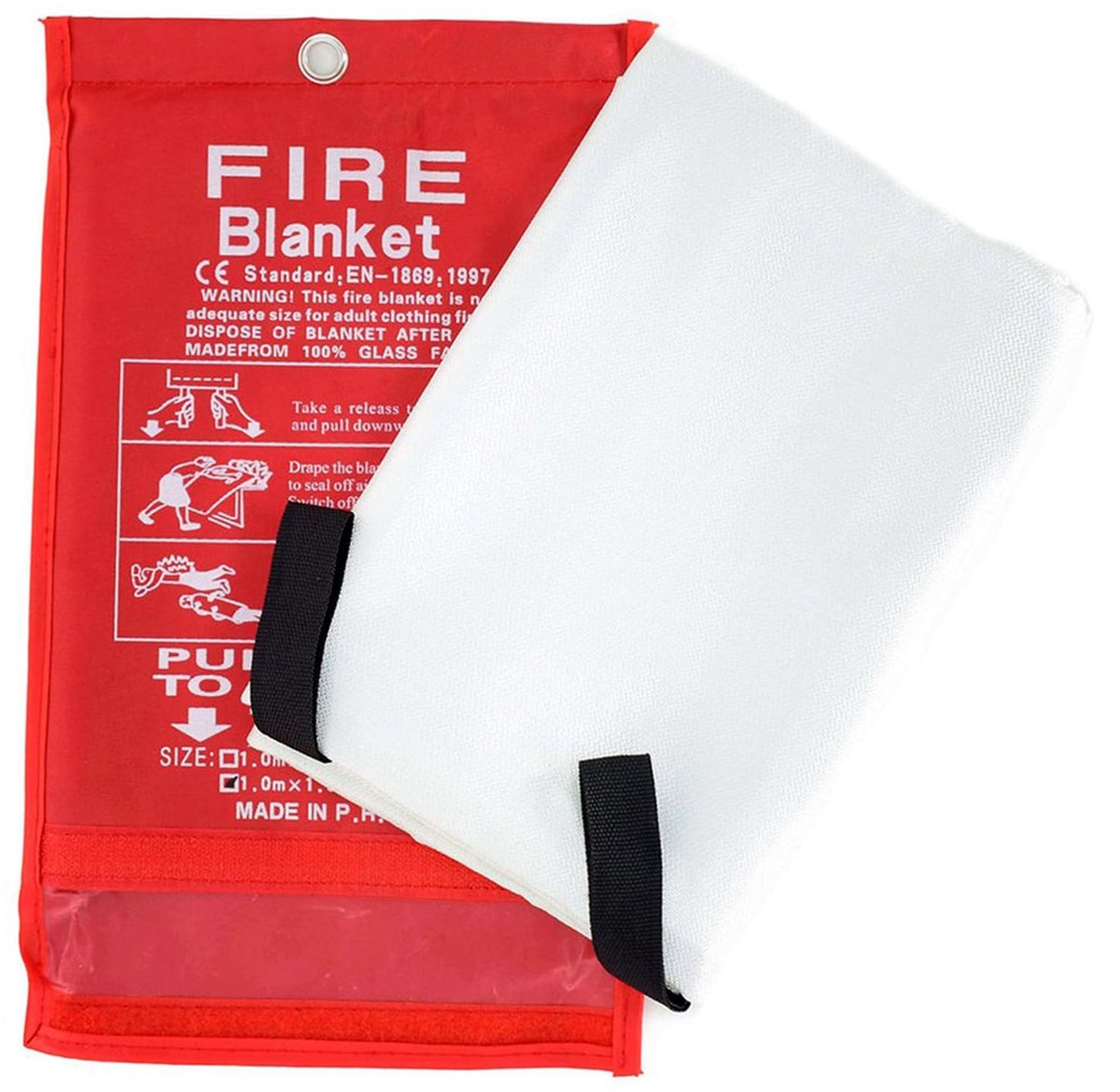 SnelShoppen - Parcil Distribution PD-452 Branddeken voor Noodgevallen | Keuken Branddeken UK Standaard | Fireguard Deken voor Brandbeveiliging Thuis (
