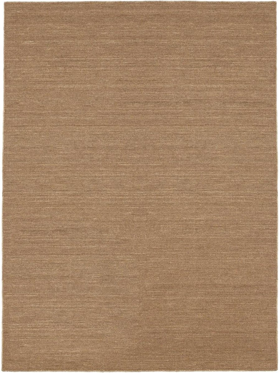 SnelShoppen - Handgeweven Vloerkleed, Kilim Modern, 160 x 230 cm, Rechthoekig, Lage Pool, Lichtbruin, Voor Woonkamer, Slaapkamer, Droogreiniging, Care
