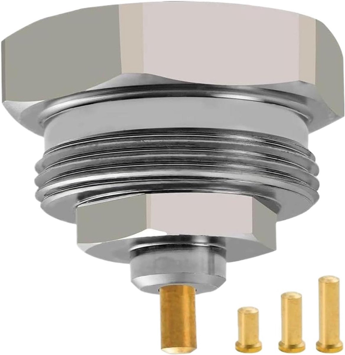 Thermostatische Radiatorkraan - Regelbare Radiatorkop - Verwarming Optimaliseren - Draadverschillen Oplossen - 3.5 x 3 x 3 cm - Metaal