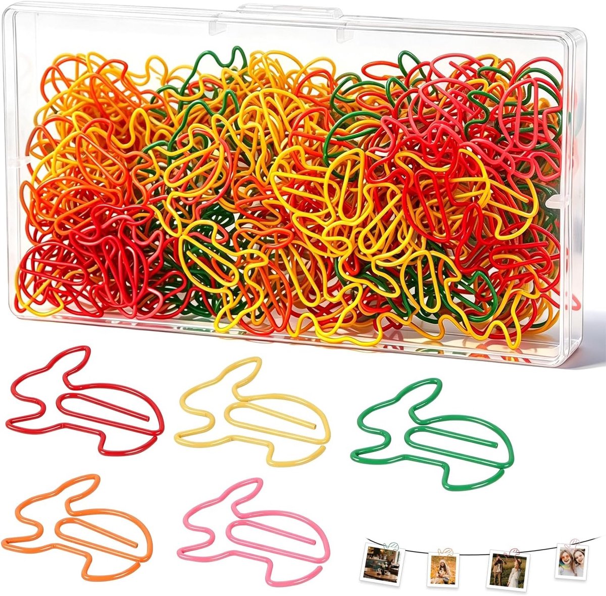 Schattige gouden paperclips in dierenvorm, 100 stuks, perfect voor kantoor en school, bladwijzers en ansichtkaarten