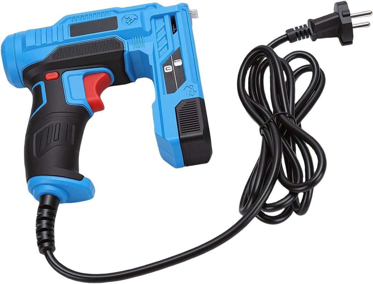 Elektrisch Spijker- en Nietpistool - Tacker Nietmachine - Houtbewerking en Meubelreparatie - 2-in-1 Combinatie - 14 mm - Grijs