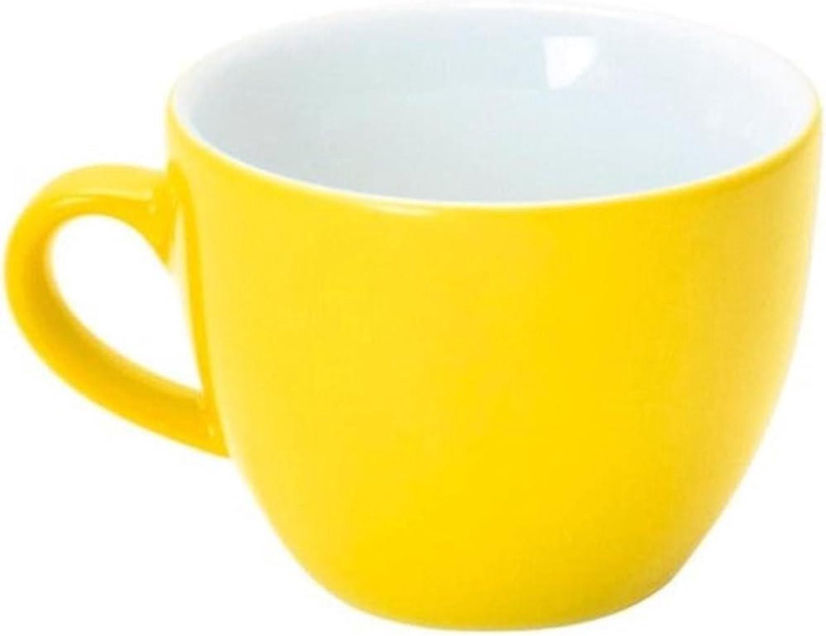 Espressokopje - Kopje met schotel - Koffie drinken - Hard porselein - 80 ml - Zonnig Geel