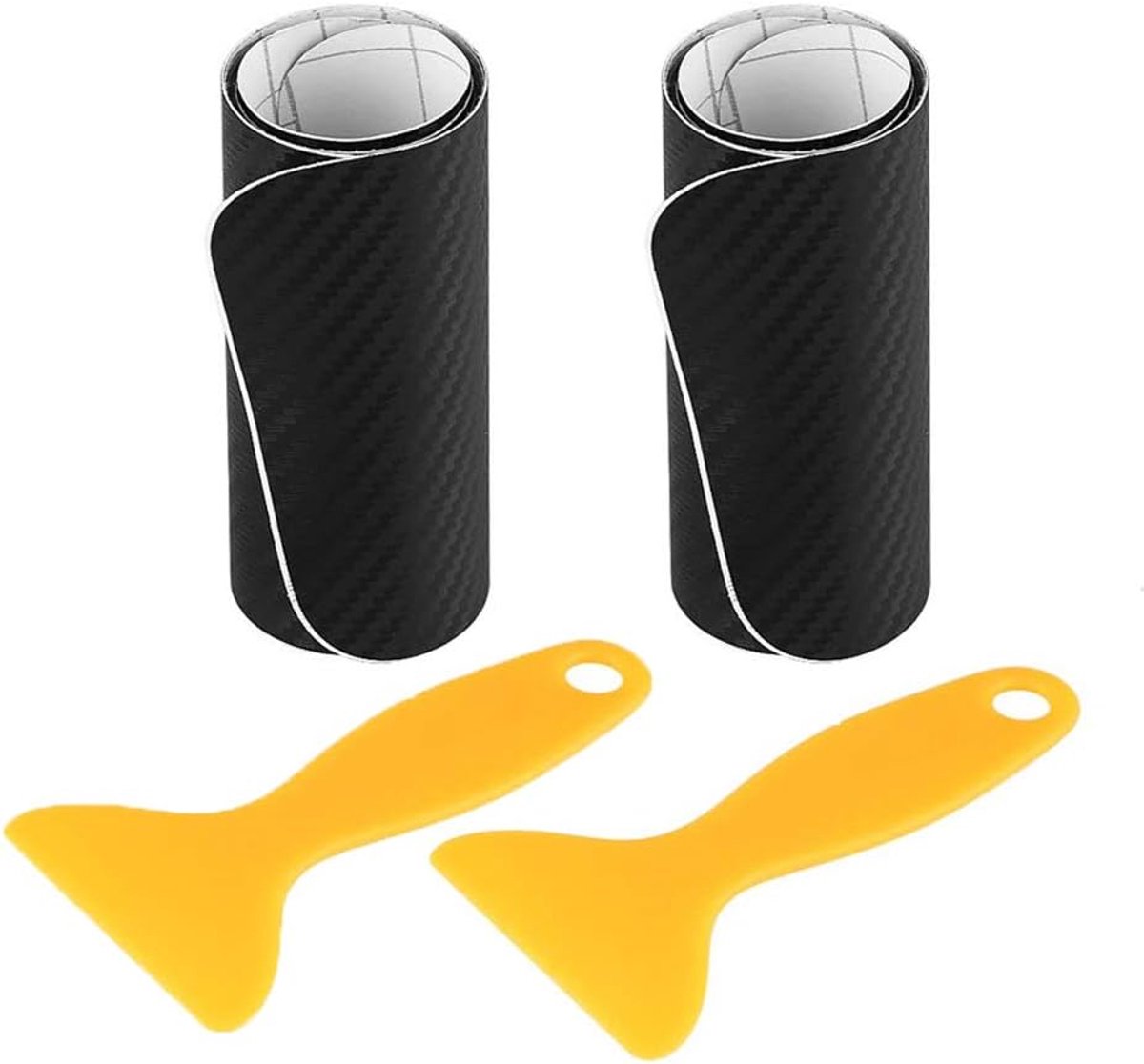SnelShoppen - Car Door Sill Sticker 2pcs - Zelfklevende Achterbumper Bescherm Sticker - Krassen Bescherming voor Auto - Zwart - Bescherm je Auto tegen