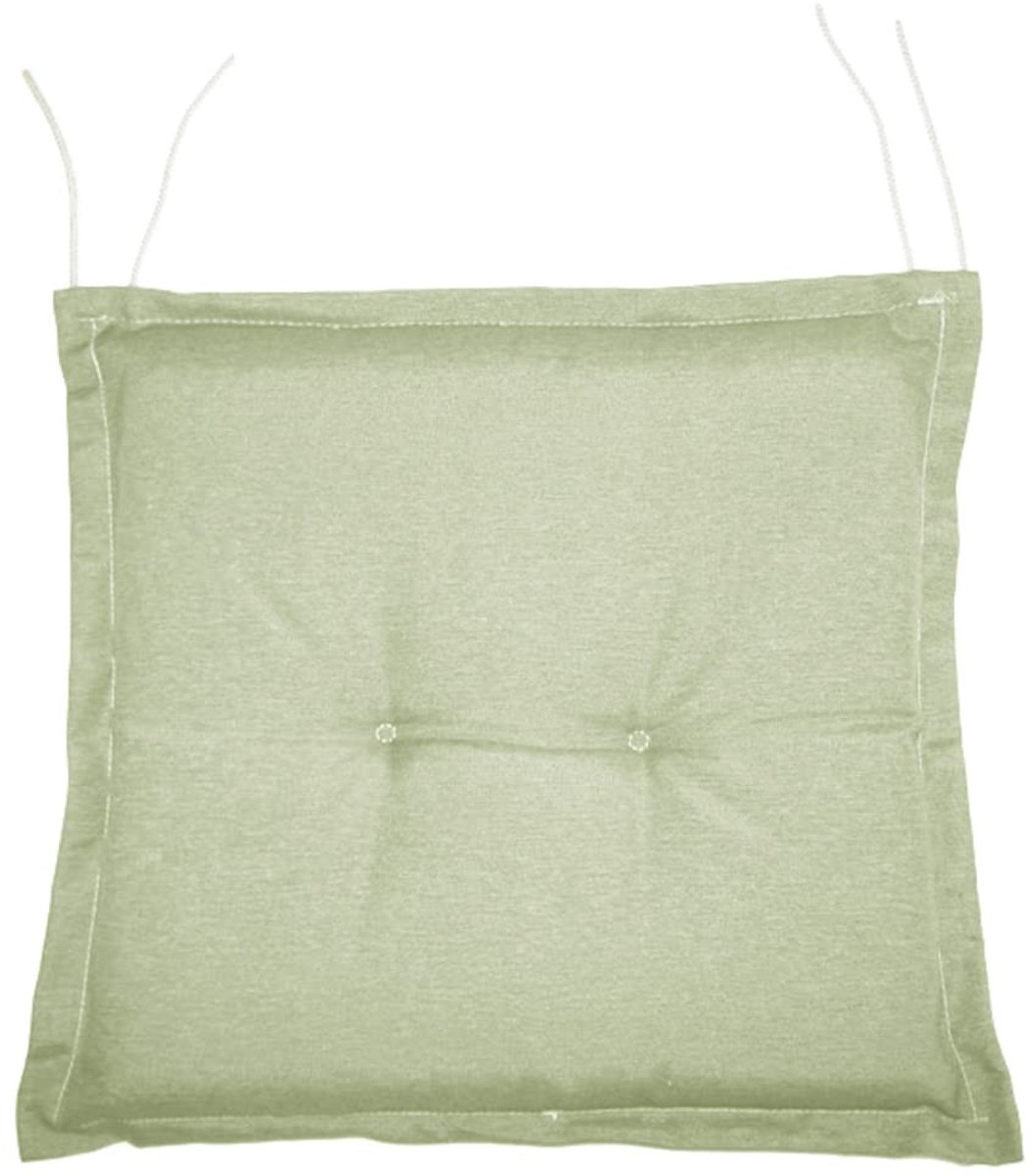 Omgoods - Vierkant Stoelkussen met Flensrand Ecru 40x40 cm