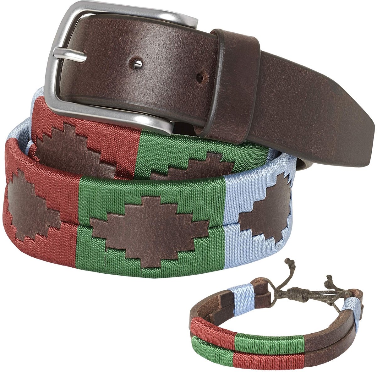 Omgoods - Argentijnse Leren Ceintuur met Bijpassende Armband