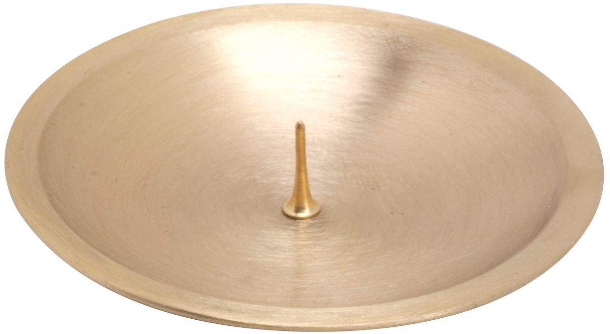 Omgoods - Kaarsenhouder van Hoogwaardig Messing, Diameter 8 cm, Matt