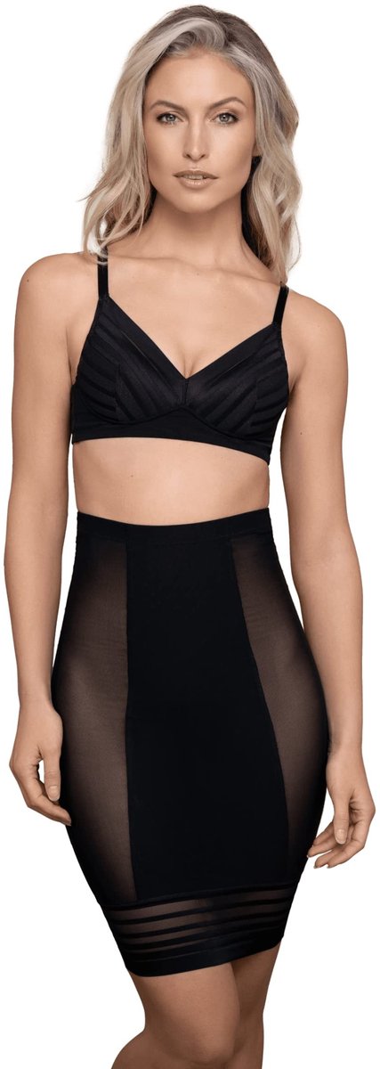 Omgoods - Powermesh High Waist Shapewear Rok voor Dames - Beige/ Lichtbruin/ Zwart
