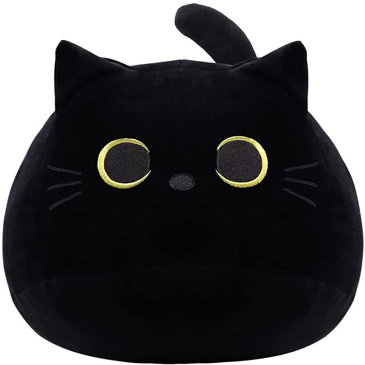 Omgoods - Zachte Black Cat Knuffelkussen voor Kinderen - Schattig Cuddle Kussen