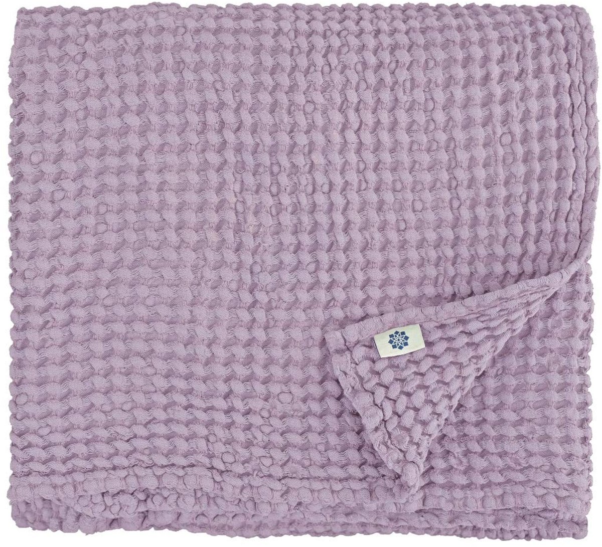 Omgoods - Luxe Wafel Handdoek Linnen-Katoen Mix Lila 50x70 cm