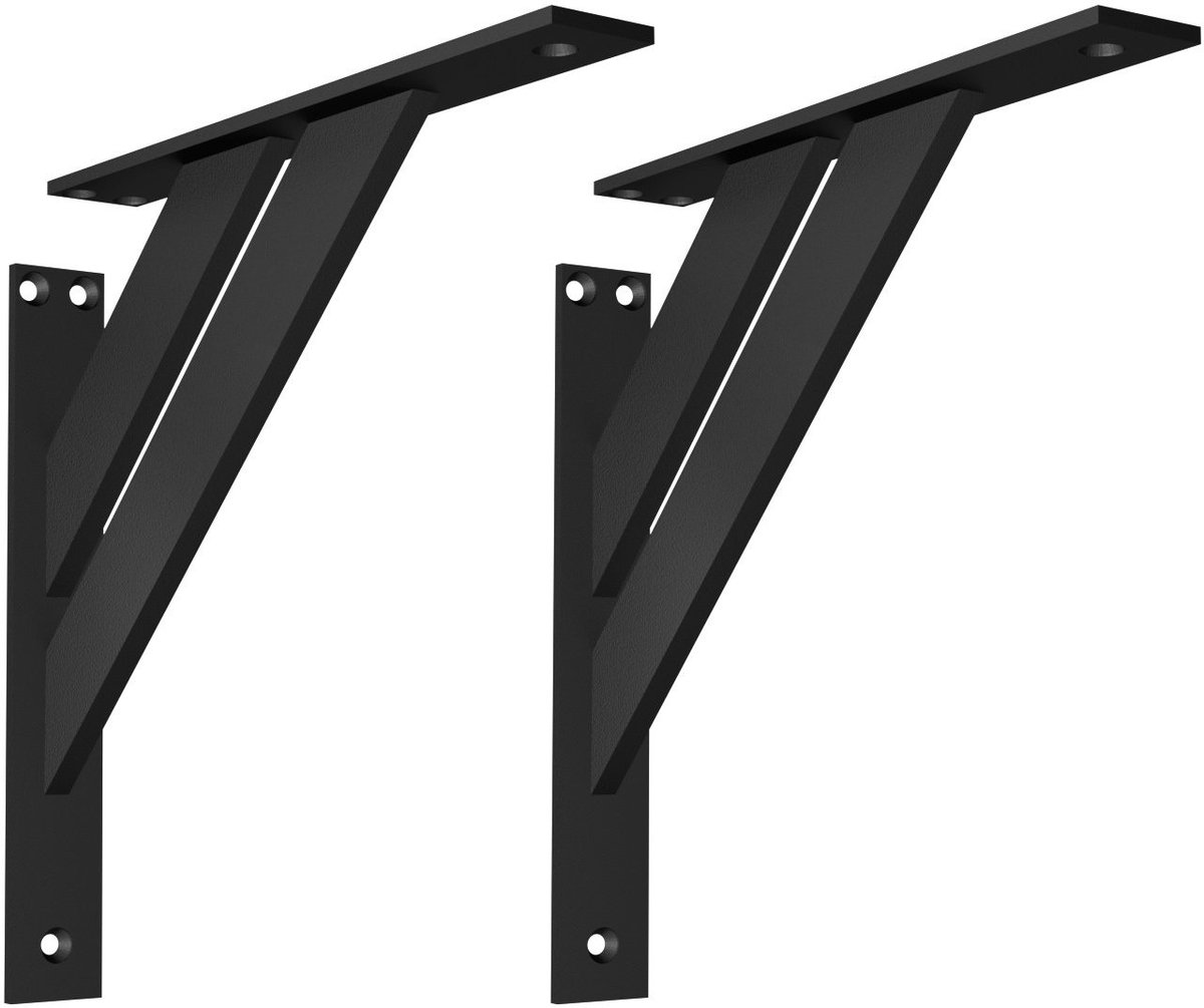 Omgoods - Decoratieve Wandbeugels voor Planken 240 mm Zwart