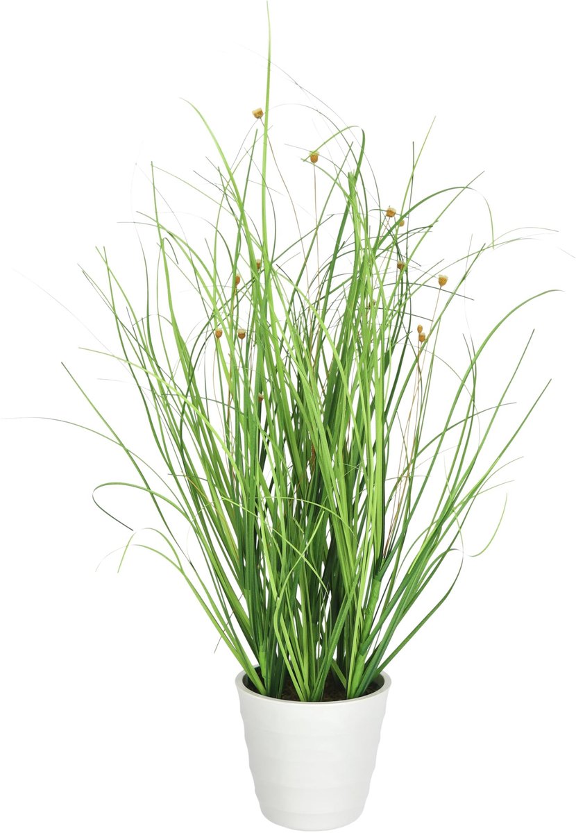 Omgoods - Kunstgras in Witte Pot voor Decoratie