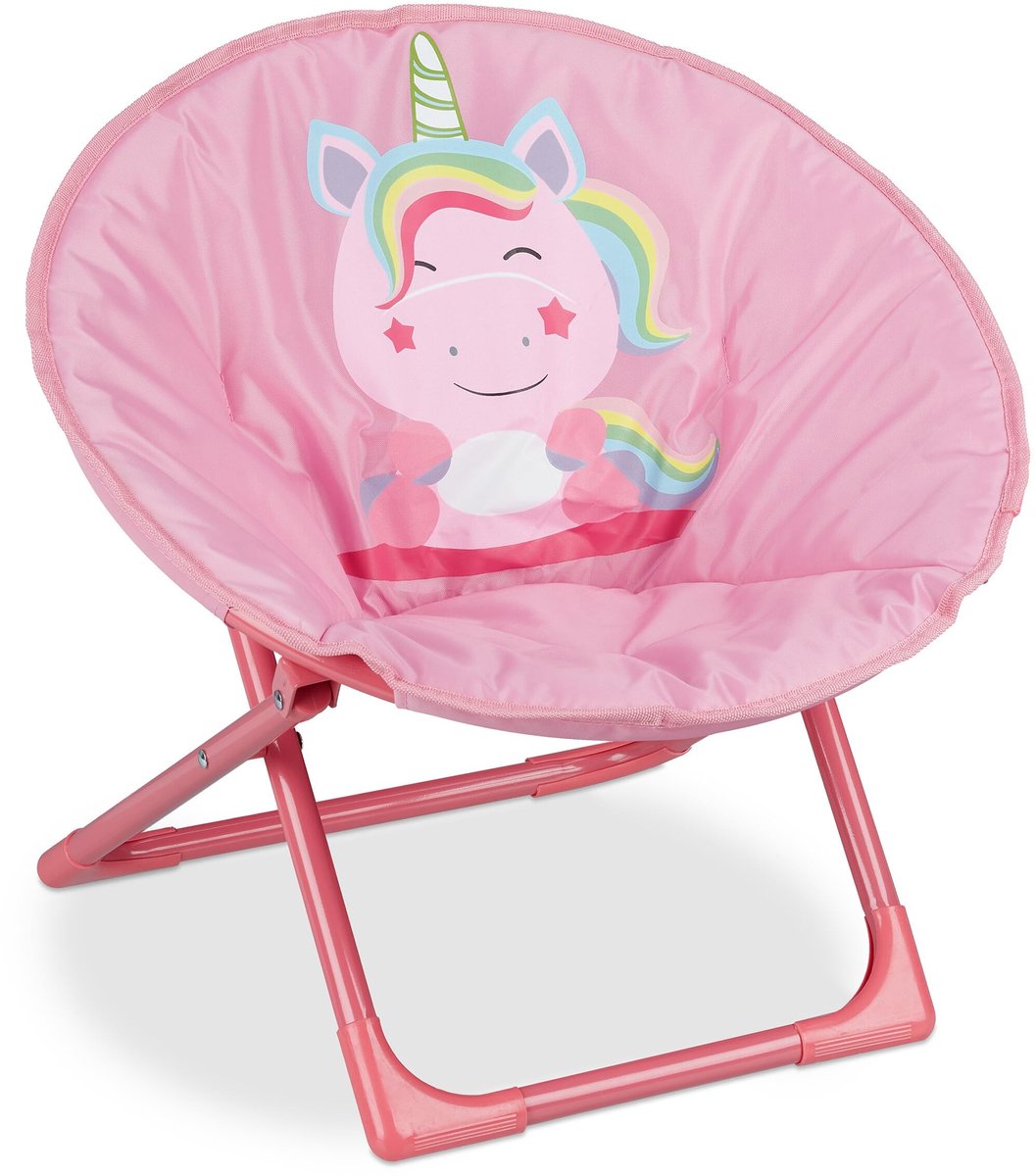 Omgoods - Vouwbare Kinderstoel met Eenhoorn Design voor Binnen en Buiten