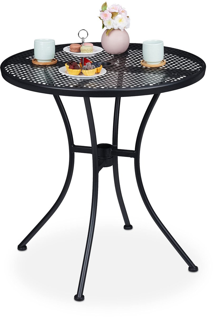 Omgoods - Tuin Tafel met Parasolgat en Weerbestendig Ontwerp