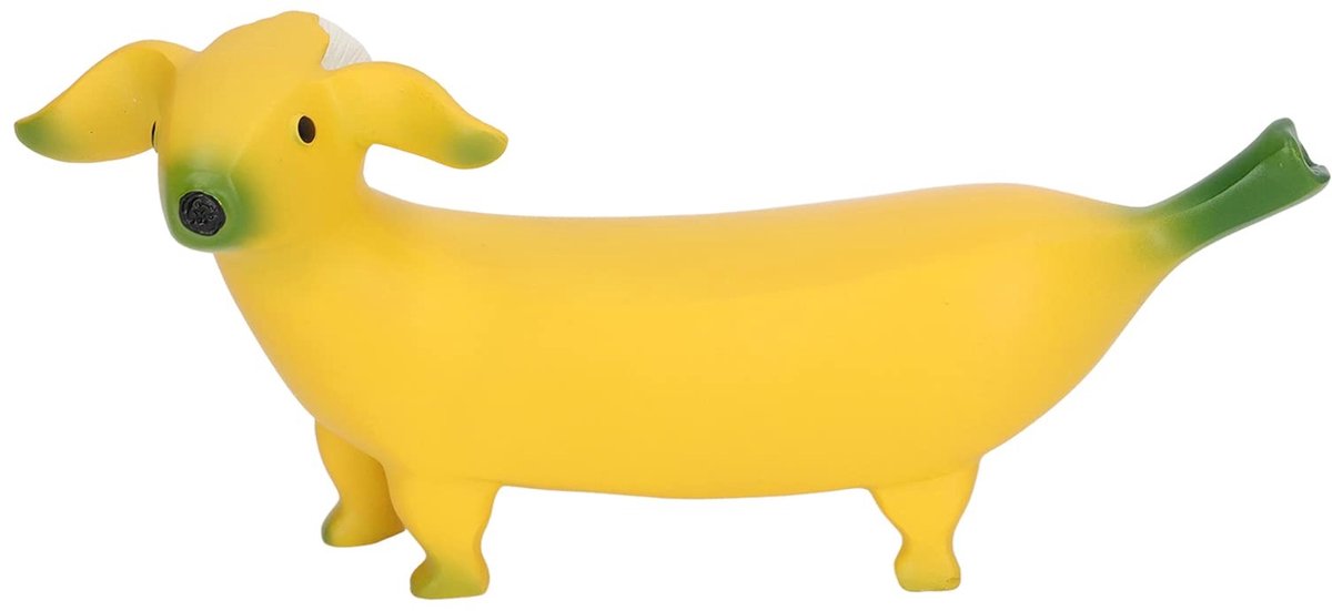 Omgoods- Beeldje Banaan Hond - Tuinbeelden voor Buiten - Beeldjes Decoratie - Standbeeld Ornament - Tuindecoratie - Familie Assistent