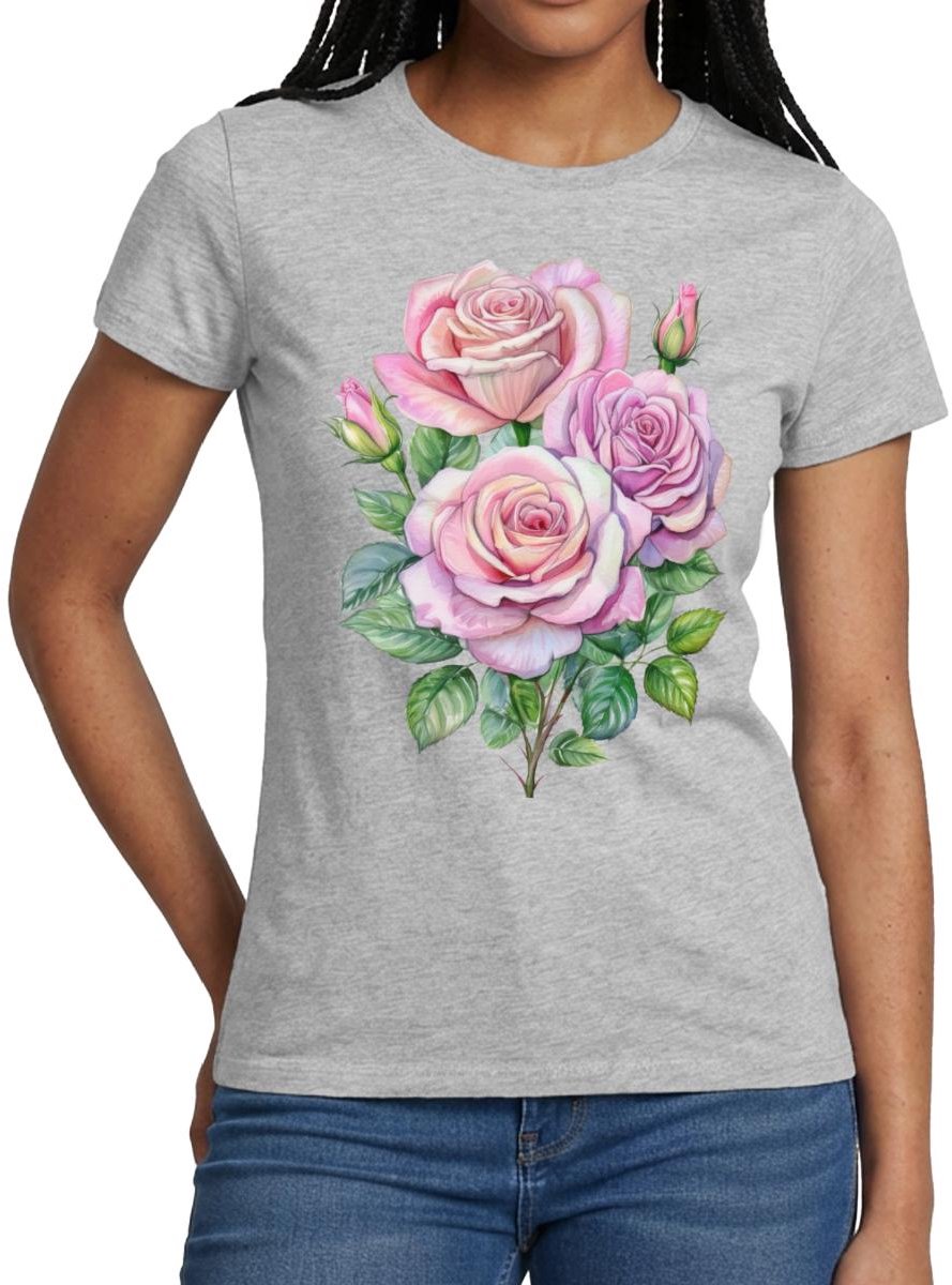 Roze Rozen T-Shirt Dames
