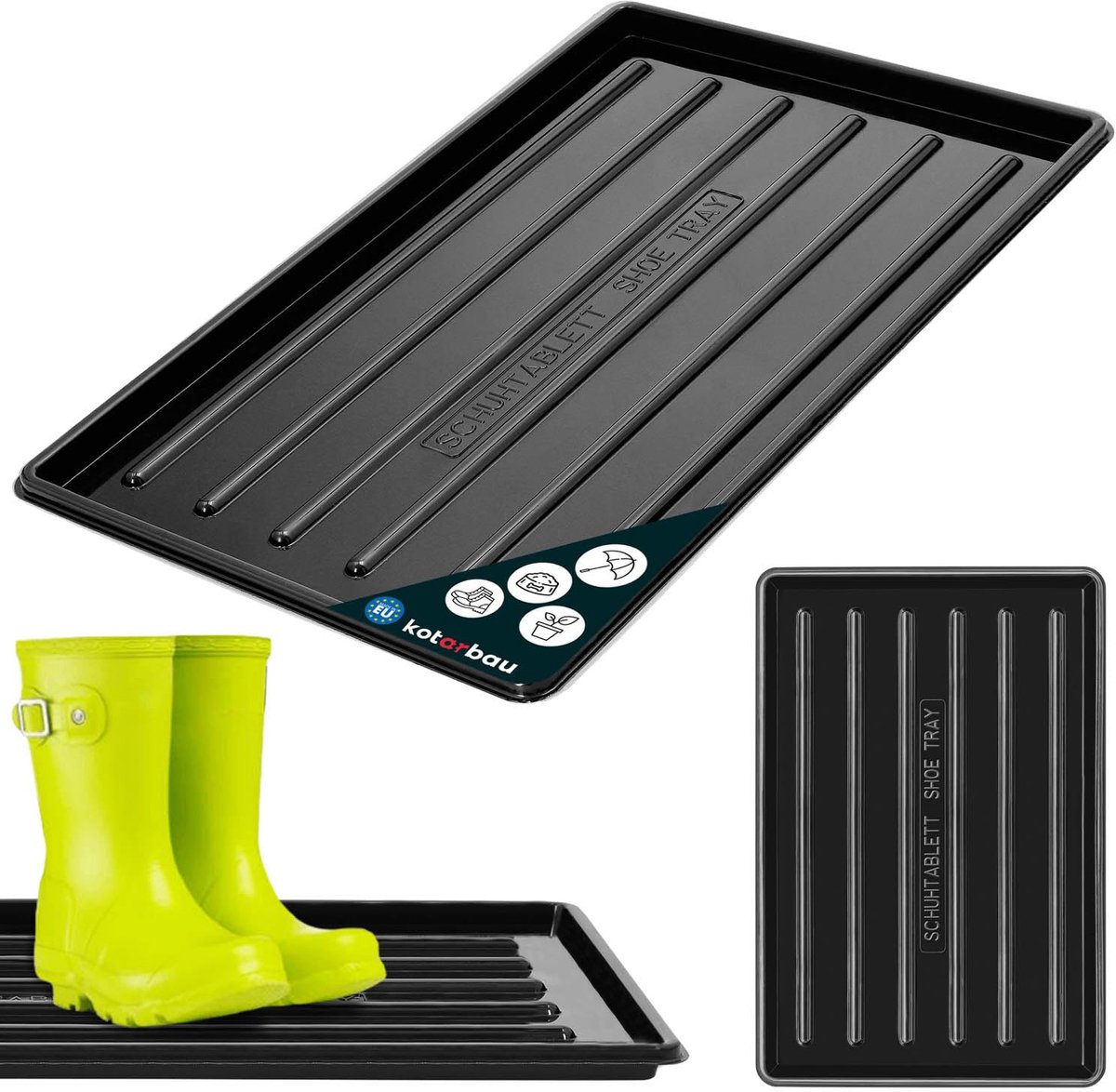 Omgoods - Schoenenlekbak Kunststof 45 x 30 cm - Natte Schoenen Afdruipmat